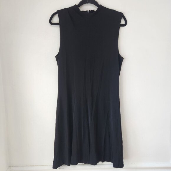 Talbots Classic Black Cocktail Dress Shift Style Stretch Flowy Career Women's 14 - Picture 1 of 5
